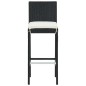 vidaXL Set da Bar da Giardino 5 pz con Cuscini in Polyrattan Nero vidaXL Set da Bar da Giardino 5 pz con Cuscini in Polyrattan Nero