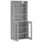 vidaXL Credenza Grigio Sonoma 69,5x34x180 cm in Legno Multistrato vidaXL Credenza Grigio Sonoma 69,5x34x180 cm in Legno Multistrato