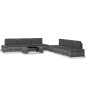 vidaXL Set Divani da Giardino 7 pz in Polyrattan Grigio vidaXL Set Divani da Giardino 7 pz in Polyrattan Grigio