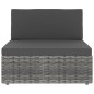 vidaXL Set Divani da Giardino 7 pz in Polyrattan Grigio vidaXL Set Divani da Giardino 7 pz in Polyrattan Grigio