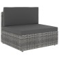 vidaXL Set Divani da Giardino 7 pz in Polyrattan Grigio vidaXL Set Divani da Giardino 7 pz in Polyrattan Grigio