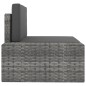 vidaXL Set Divani da Giardino 7 pz in Polyrattan Grigio