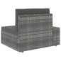 vidaXL Set Divani da Giardino 7 pz in Polyrattan Grigio