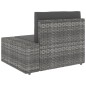 vidaXL Set Divani da Giardino 7 pz in Polyrattan Grigio