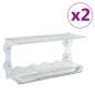 Mangiatoie per Uccelli da Finestra 2 pz in Acrilico 30x12x15 cm Mangiatoie per Uccelli da Finestra 2 pz in Acrilico 30x12x15 cm