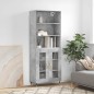 vidaXL Credenza Grigio Cemento 69,5x34x180 cm in Legno Multistrato vidaXL Credenza Grigio Cemento 69,5x34x180 cm in Legno Multistrato
