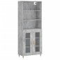 vidaXL Credenza Grigio Cemento 69,5x34x180 cm in Legno Multistrato vidaXL Credenza Grigio Cemento 69,5x34x180 cm in Legno Multistrato