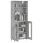 vidaXL Credenza Grigio Cemento 69,5x34x180 cm in Legno Multistrato vidaXL Credenza Grigio Cemento 69,5x34x180 cm in Legno Multistrato