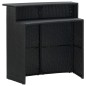 vidaXL Set da Bar da Giardino 5 pz con Cuscini Nero vidaXL Set da Bar da Giardino 5 pz con Cuscini Nero