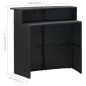 vidaXL Set da Bar da Giardino 5 pz con Cuscini Nero vidaXL Set da Bar da Giardino 5 pz con Cuscini Nero