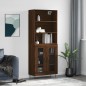 vidaXL Credenza Rovere Marrone 69,5x34x180 cm in Legno Multistrato vidaXL Credenza Rovere Marrone 69,5x34x180 cm in Legno Multistrato