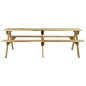 Tavolo da Picnic con Panche 220x122x72 cm in Pino Impregnato Tavolo da Picnic con Panche 220x122x72 cm in Pino Impregnato