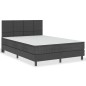 vidaXL Letto a Molle Grigio Scuro in Tessuto 160x200 cm vidaXL Letto a Molle Grigio Scuro in Tessuto 160x200 cm