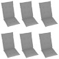 vidaXL Sedie da Giardino Reclinabili 6 pz con Cuscini Massello Acacia vidaXL Sedie da Giardino Reclinabili 6 pz con Cuscini Massello Acacia