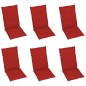 vidaXL Sedie da Giardino Reclinabili 6 pz con Cuscini Massello Acacia vidaXL Sedie da Giardino Reclinabili 6 pz con Cuscini Massello Acacia