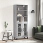 vidaXL Credenza Grigio Sonoma 69,5x34x180 cm in Legno Multistrato vidaXL Credenza Grigio Sonoma 69,5x34x180 cm in Legno Multistrato