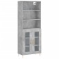 vidaXL Credenza Grigio Cemento 69,5x34x180 cm in Legno Multistrato vidaXL Credenza Grigio Cemento 69,5x34x180 cm in Legno Multistrato