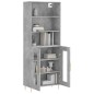 vidaXL Credenza Grigio Cemento 69,5x34x180 cm in Legno Multistrato vidaXL Credenza Grigio Cemento 69,5x34x180 cm in Legno Multistrato