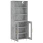 vidaXL Credenza Grigio Cemento 69,5x34x180 cm in Legno Multistrato vidaXL Credenza Grigio Cemento 69,5x34x180 cm in Legno Multistrato