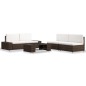 vidaXL Set Divani da Giardino 5 pz in Polyrattan Marrone vidaXL Set Divani da Giardino 5 pz in Polyrattan Marrone