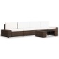 vidaXL Set Divani da Giardino 5 pz in Polyrattan Marrone vidaXL Set Divani da Giardino 5 pz in Polyrattan Marrone
