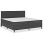vidaXL Letto a Molle Grigio Scuro in Tessuto 200x200 cm vidaXL Letto a Molle Grigio Scuro in Tessuto 200x200 cm
