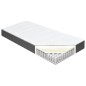 vidaXL Letto a Molle Grigio Scuro in Tessuto 200x200 cm vidaXL Letto a Molle Grigio Scuro in Tessuto 200x200 cm