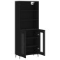 vidaXL Credenza Nera 69,5x34x180 cm in Legno Multistrato vidaXL Credenza Nera 69,5x34x180 cm in Legno Multistrato