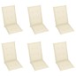 vidaXL Sedie da Giardino Reclinabili 6 pz con Cuscini Massello Acacia vidaXL Sedie da Giardino Reclinabili 6 pz con Cuscini Massello Acacia