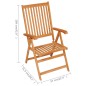vidaXL Sedie da Giardino 6 pz con Cuscini Antracite Massello di Teak vidaXL Sedie da Giardino 6 pz con Cuscini Antracite Massello di Teak