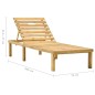 vidaXL Lettino da Giardino con Tavolino Cuscino Legno Pino Impregnato vidaXL Lettino da Giardino con Tavolino Cuscino Legno Pino Impregnato