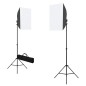 vidaXL Kit per Studio Fotografico con Luci Softbox e Fondali vidaXL Kit per Studio Fotografico con Luci Softbox e Fondali