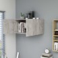 Armadietto da Parete Grigio Cemento 80x39x40 cm in Truciolato Armadietto da Parete Grigio Cemento 80x39x40 cm in Truciolato