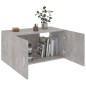 Armadietto da Parete Grigio Cemento 80x39x40 cm in Truciolato Armadietto da Parete Grigio Cemento 80x39x40 cm in Truciolato