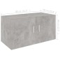Armadietto da Parete Grigio Cemento 80x39x40 cm in Truciolato Armadietto da Parete Grigio Cemento 80x39x40 cm in Truciolato