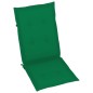 vidaXL Sedie Giardino 4 pz con Cuscini Verdi in Massello di Teak vidaXL Sedie Giardino 4 pz con Cuscini Verdi in Massello di Teak