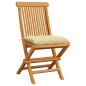 vidaXL Sedie da Giardino con Cuscini Crema 6 pz in Massello di Teak vidaXL Sedie da Giardino con Cuscini Crema 6 pz in Massello di Teak