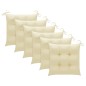 vidaXL Sedie da Giardino con Cuscini Crema 6 pz in Massello di Teak vidaXL Sedie da Giardino con Cuscini Crema 6 pz in Massello di Teak