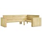 vidaXL Panca Angolare Giardino e Cuscini 239 cm Legno Pino Impregnato vidaXL Panca Angolare Giardino e Cuscini 239 cm Legno Pino Impregnato