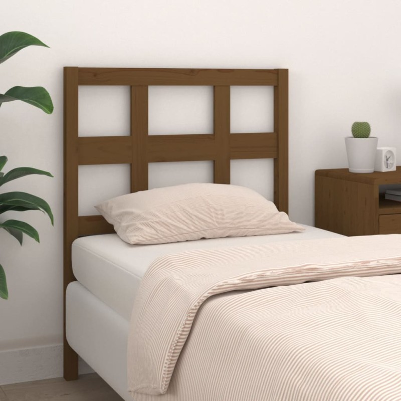 Testiera per Letto Miele 95,5x4x100cm in Legno Massello di Pino Testiera per Letto Miele 95,5x4x100cm in Legno Massello di Pino