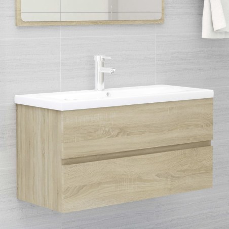 Mobile Sottolavabo Rovere Sonoma 90x38,5x45 cm in Truciolato
