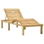 vidaXL Lettino da Giardino con Tavolino Cuscino Legno Pino Impregnato vidaXL Lettino da Giardino con Tavolino Cuscino Legno Pino Impregnato