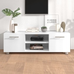 Mobile Porta TV Bianco 110x40x35 cm Legno Multistrato