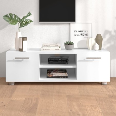 Mobile Porta TV Bianco 110x40x35 cm Legno Multistrato