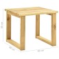 vidaXL Lettino da Giardino con Tavolino Cuscino Legno Pino Impregnato vidaXL Lettino da Giardino con Tavolino Cuscino Legno Pino Impregnato