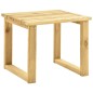 vidaXL Lettino da Giardino con Tavolino Cuscino Legno Pino Impregnato vidaXL Lettino da Giardino con Tavolino Cuscino Legno Pino Impregnato