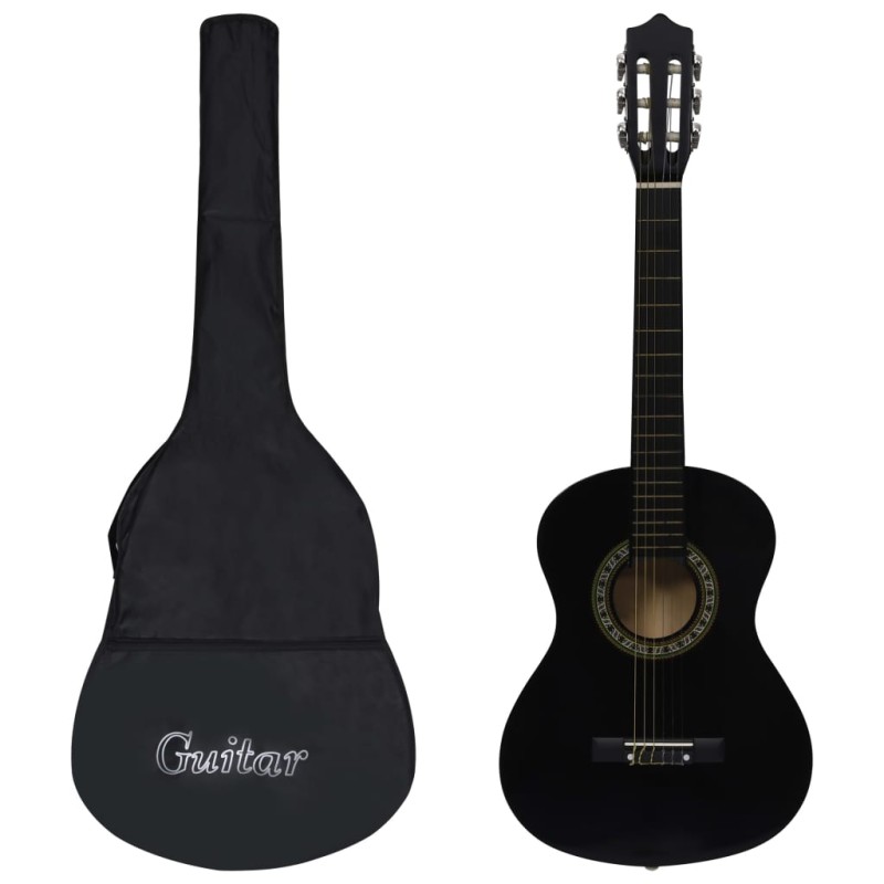 vidaXL Chitarra Classica Principianti e Bambini Custodia Nera 1/2 34" vidaXL Chitarra Classica Principianti e Bambini Custodia Nera 1/2 34"