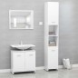 vidaXL Set Mobili da Bagno 3 pz Bianco in Truciolato vidaXL Set Mobili da Bagno 3 pz Bianco in Truciolato