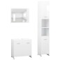 vidaXL Set Mobili da Bagno 3 pz Bianco in Truciolato vidaXL Set Mobili da Bagno 3 pz Bianco in Truciolato
