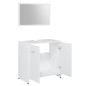 vidaXL Set Mobili da Bagno 3 pz Bianco in Truciolato vidaXL Set Mobili da Bagno 3 pz Bianco in Truciolato